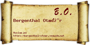 Bergenthal Otmár névjegykártya